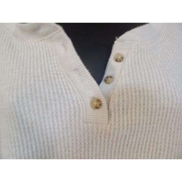 Abercrombie & Fitch crop waffle weave henley S - Picture 2 of 5